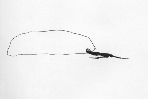 weisses buchcover mit gekritzel